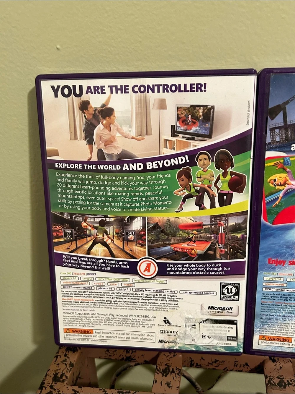Microsoft Xbox 360 Kinect Bundle Kinect Adventures & Wipeout In The Zone